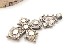 Load image into Gallery viewer, Vintage Ethiopian Cross Pendant: 1800s Coin Silver, Tribal Jewelry