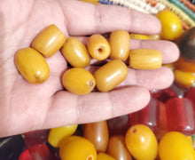 Load image into Gallery viewer, Antique African Ethiopian 1 Simulated AMBER beads Phenolic resin