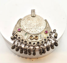 Load image into Gallery viewer, Antique Yemen Silver Dangle Pendant: Maria Theresa Coin Jewelry