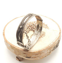 Load image into Gallery viewer, Antique Sterling Silver Berber Bracelet: Moroccan Tribal Jewelry