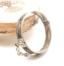 Load image into Gallery viewer, Antique Sterling Silver Berber Bracelet: Moroccan Tribal Jewelry
