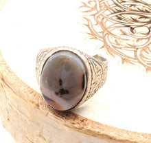 Load image into Gallery viewer, Antique Yemen Carnelian Silver Ring - Tribal Wedding Jewelry, Size 8.5