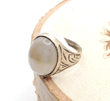 Load image into Gallery viewer, Antique Yemen Carnelian Silver Ring - Tribal Wedding Jewelry, Size 8.5