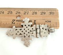 Load image into Gallery viewer, Antique Ethiopian Silver Cross Pendant: Boho Amulet Jewelry