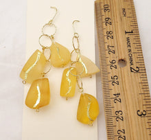 Load image into Gallery viewer, Natural Baltic Amber Dangle Earrings: 925 Silver Gemstone Beads