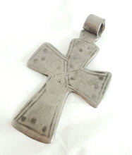 Load image into Gallery viewer, Antique Ethiopian Silver Cross Pendant: Boho Amulet Jewelry
