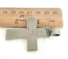 Load image into Gallery viewer, Antique Ethiopian Silver Cross Pendant: Boho Amulet Jewelry