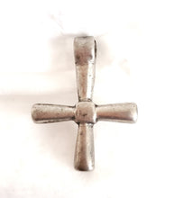 Load image into Gallery viewer, Antique Ethiopian Silver Cross Pendant: Boho Amulet Jewelry
