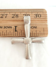 Load image into Gallery viewer, Antique Ethiopian Silver Cross Pendant: Boho Amulet Jewelry
