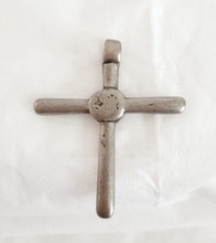 Load image into Gallery viewer, Antique Ethiopian Silver Cross Pendant: Boho Amulet Jewelry