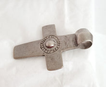 Load image into Gallery viewer, Antique Ethiopian Silver Cross Pendant: Boho Amulet Jewelry