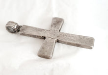 Load image into Gallery viewer, Antique Ethiopian Silver Cross Pendant: Boho Amulet Jewelry