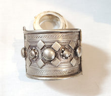 Load image into Gallery viewer, Antique Ethiopian Silver Cuff Bracelet: Tribal Boho Jewelry