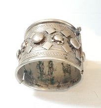 Load image into Gallery viewer, Antique Ethiopian Silver Cuff Bracelet: Tribal Boho Jewelry