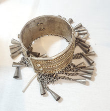 Load image into Gallery viewer, Antique Ethiopian Silver Cuff Bracelet: Tribal Boho Jewelry