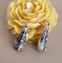 Load image into Gallery viewer, Moroccan Berber Sterling Silver Dangle Earrings: Ethnic Tribal Jewelry