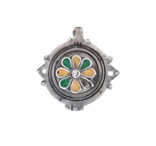 Load image into Gallery viewer, Antique Berber Silver Enamel Pendant: Moroccan Amulet Jewelry