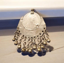Load image into Gallery viewer, Antique Yemen Maria Theresa Coin Pendant: Silver Dangles Jewelry