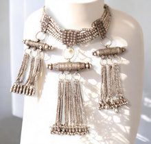 Load image into Gallery viewer, Antique Yemenite Silver Kirdan Necklace: Bedouin Islamic Jewelry