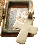 Load image into Gallery viewer, Antique Ethiopian Coptic Cross Pendant: Maria Theresa Silver Coin, Handmade