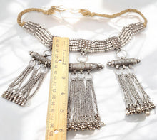 Load image into Gallery viewer, Antique Yemenite Silver Kirdan Necklace: Bedouin Islamic Jewelry