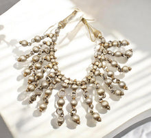 Load image into Gallery viewer, Antique Ethiopian Silver Fertility Bead Necklace: Tribal Jewelry
