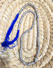 Load image into Gallery viewer, Antique Ethiopian Silver Heishi Bead Necklace: Tribal Ethnic Jewelry