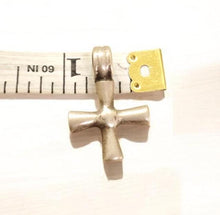 Load image into Gallery viewer, Antique Ethiopian Silver Cross Pendant: Boho Amulet Jewelry