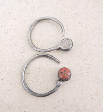 Load image into Gallery viewer, Antique Kabyle Sterling Silver Coral Earrings: Berber Dangle Jewelry