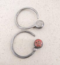 Load image into Gallery viewer, Antique Kabyle Sterling Silver Coral Earrings: Berber Dangle Jewelry