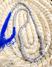 Load image into Gallery viewer, Antique Ethiopian Silver Heishi Bead Necklace: Tribal Ethnic Jewelry