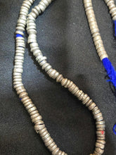 Load image into Gallery viewer, Antique Ethiopian Silver Heishi Bead Necklace: Tribal Ethnic Jewelry