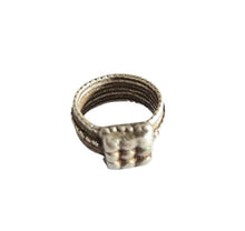 Load image into Gallery viewer, Antique Silver Ethiopian Wedding Ring: Tribal Jewelry Size 5