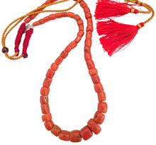 Load image into Gallery viewer, Antique Yemen Red Coral Bead Necklace: Islamic Worry Beads