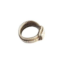 Load image into Gallery viewer, Antique Silver Ethiopian Wedding Ring: Tribal Jewelry Size 5