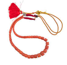 Load image into Gallery viewer, Antique Yemen Red Coral Bead Necklace: Islamic Worry Beads