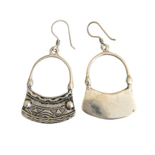 Load image into Gallery viewer, Moroccan Berber Sterling Silver Dangle Earrings: Filigree 925 Silver