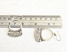 Load image into Gallery viewer, Moroccan Berber Sterling Silver Dangle Earrings: Filigree 925 Silver