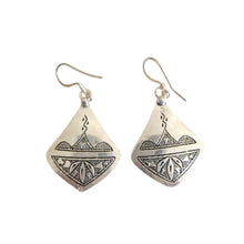 Load image into Gallery viewer, Moroccan Berber Sterling Silver Dangle Earrings: Filigree 925