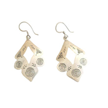 Load image into Gallery viewer, Moroccan Berber Sterling Silver Dangle Earrings: Filigree 925