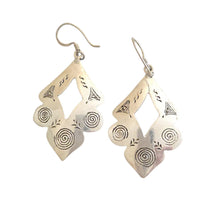 Load image into Gallery viewer, Moroccan Berber Sterling Silver Dangle Earrings: Filigree 925
