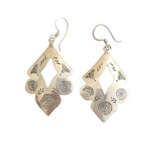 Load image into Gallery viewer, Moroccan Berber Sterling Silver Dangle Earrings: Filigree 925