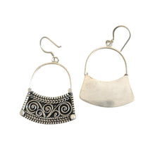 Load image into Gallery viewer, Moroccan Berber Sterling Silver Dangle Earrings: Filigree 925
