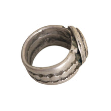 Load image into Gallery viewer, Antique Silver Ethiopian Tribal Ring, Size 5