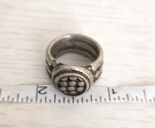 Load image into Gallery viewer, Antique Silver Ethiopian Tribal Ring, Size 5