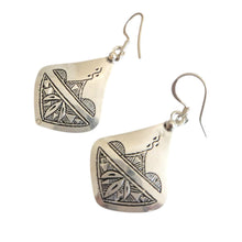 Load image into Gallery viewer, Moroccan Berber Sterling Silver Dangle Earrings: Filigree 925