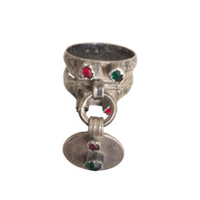 Load image into Gallery viewer, Vintage Berber Silver Coin Pendant Talisman Ring: Moroccan Tribal Jewelry, Size 7.5
