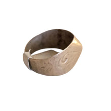 Load image into Gallery viewer, Antique Tuareg Silver Ring: Engraved Moroccan Tribal Jewelry, Size 9