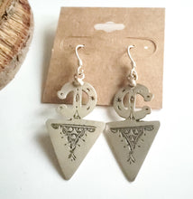 Load image into Gallery viewer, Moroccan Berber Fibula Sterling Silver Dangle Earrings silver 925,Berber Jewelry,sliver Fibula Earrings,Dangle & Drop Earrings,