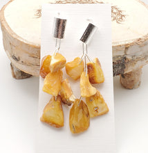 Load image into Gallery viewer, Baltic amber Earrings ,Dangle & Drop Earrings, Natural Baltic amber, Polished amber, Genuine amber, Amber beads, Gemstone earrings